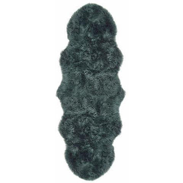 Genuine Luxury Sheepskin Plain Super Soft Long Haired Natural Wool Forest Green Rug-Origins-Rug Love - The Most Loved Rug Store